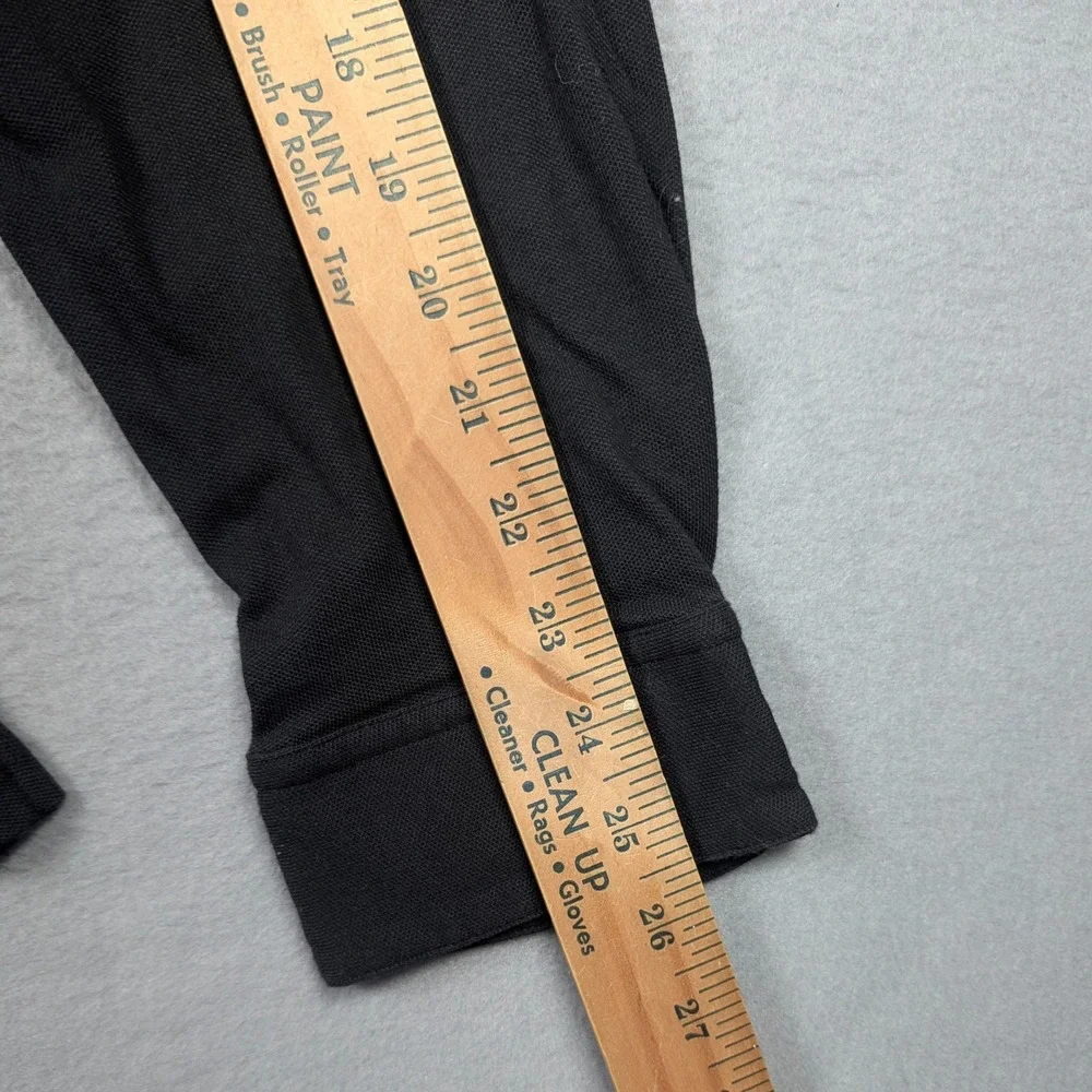 Myles Apparel Polo Shirt Mens XXL Black Long Sleeve Modal Cotton Stretch Solid